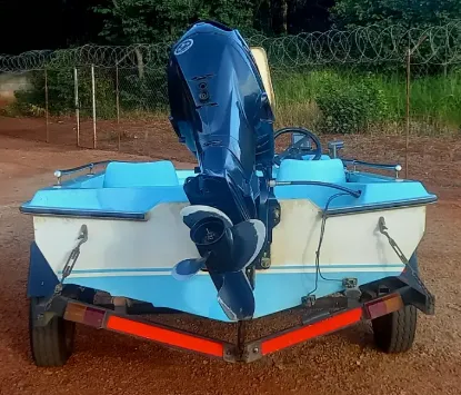 Picture of Bass Ranger Hull with Evinrude E-TEC 60 Fuel Injection Motor 1985