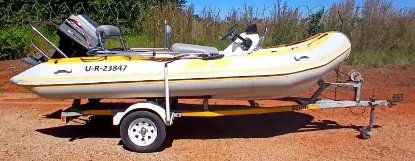 Picture of Gemini 470 Waverider Semi Rigid with Mercury 60 Bigfoot Motor - 2016 Gemini Semi Rigid 2016